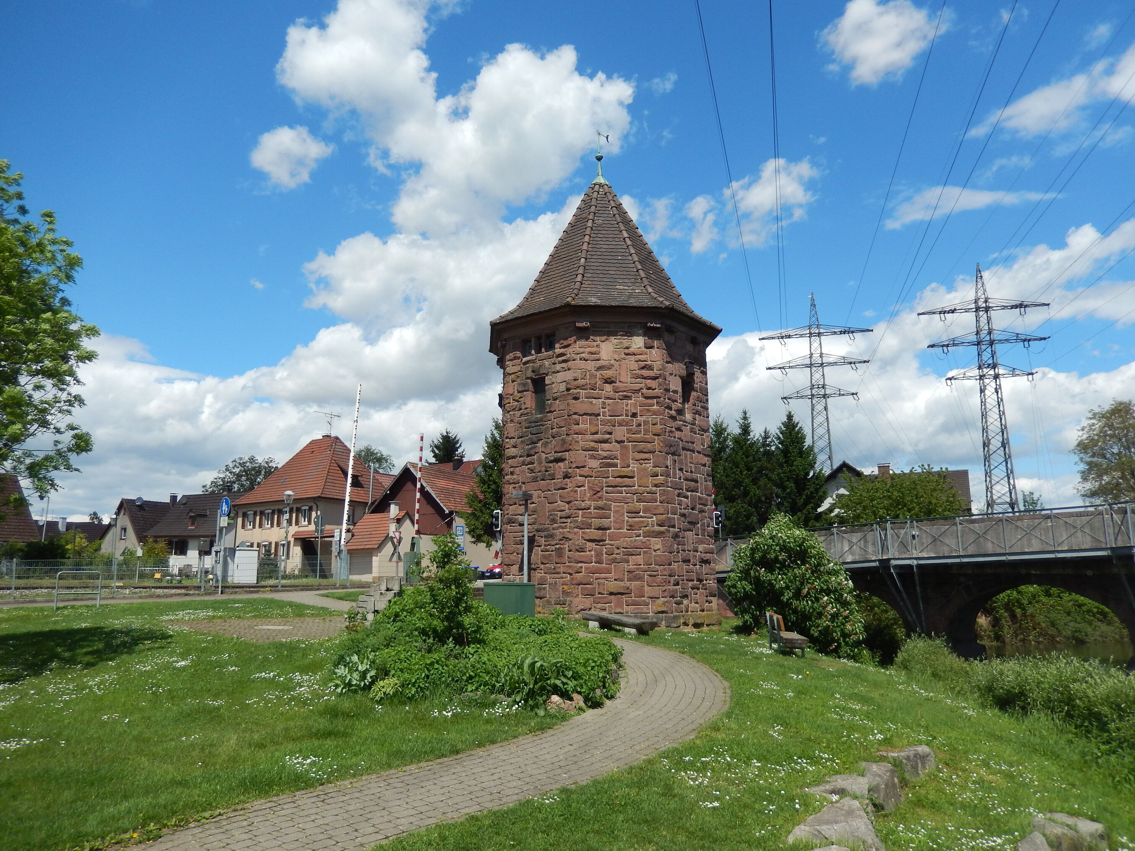 Historical water Tower in Eichstetten, Germany.