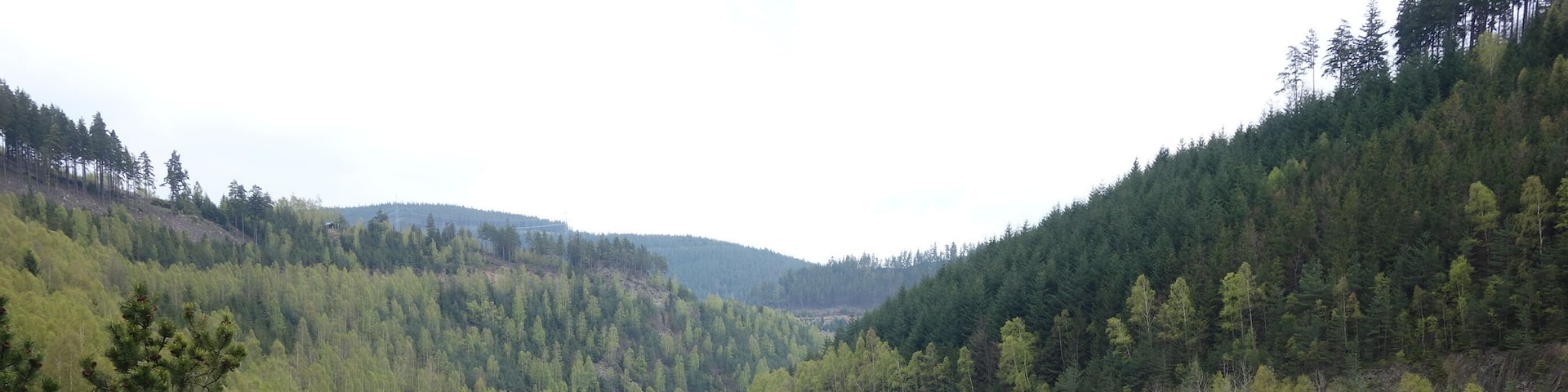 Talsperre Leibis-Lichte, Blick von der Vorsperre Deesbach in das Hauptbecken