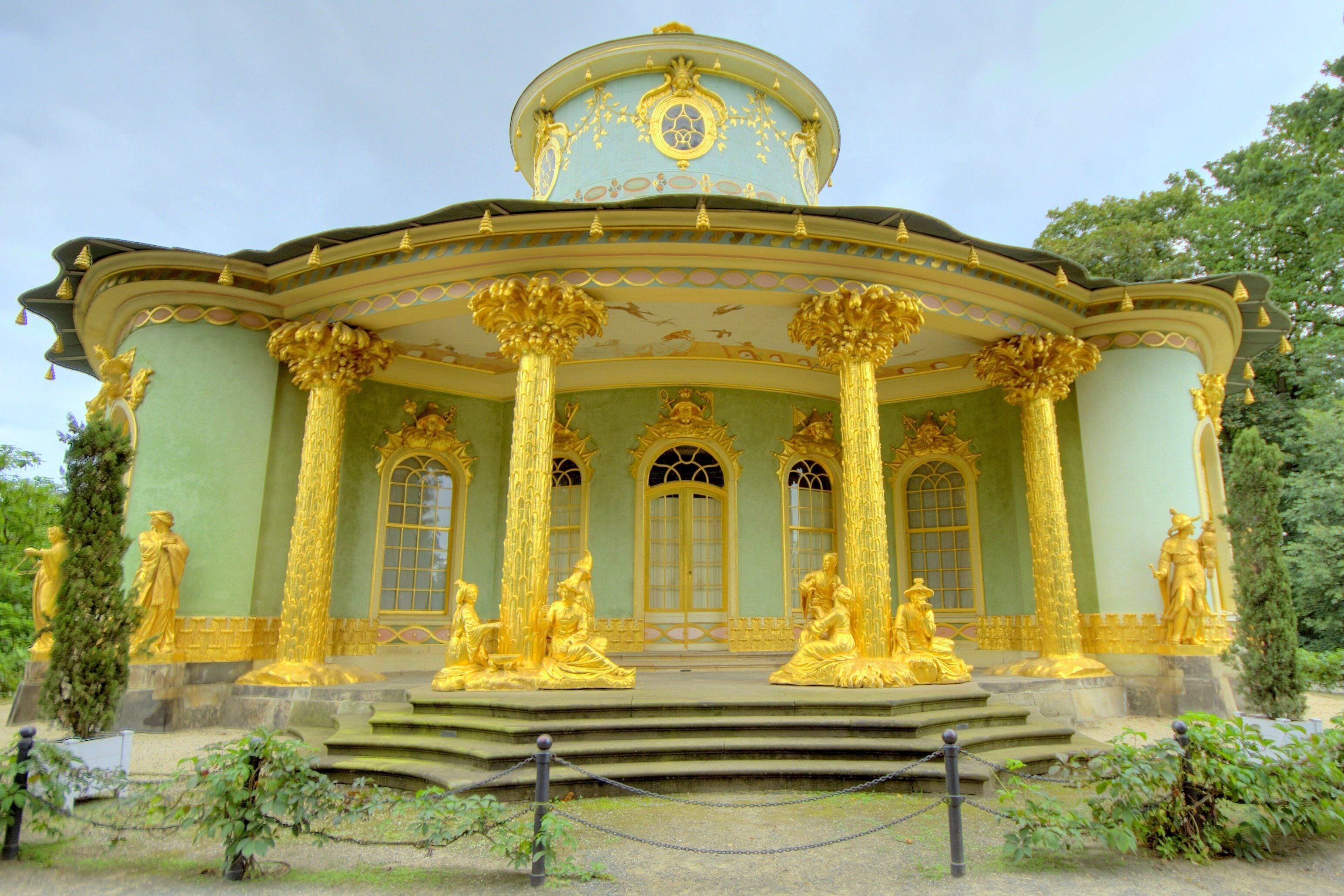 The Chinese House in the Sanssouci Garden in Potsdam, Germany.