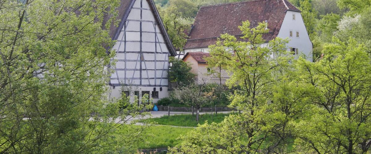 Blick auf das Freilichtmuseum in Beuren