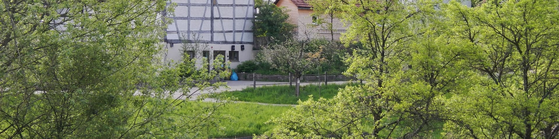 Blick auf das Freilichtmuseum in Beuren