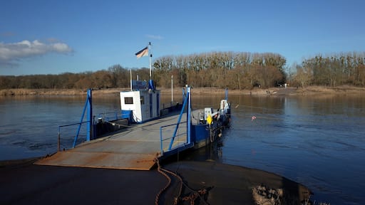 Breitenhagen, Ortstei Alt Tochheim, Gierseilfähre Breitenhagen über die Elbe