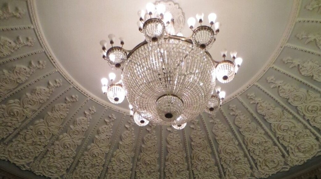 View from inside a theater, located on the grounds of an old, Soviet-era resort in the western portion of the country of Georgia.