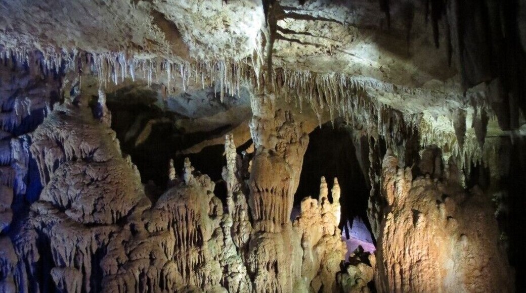 View from a cave in the western portion of the country of Georgia.
Discovered during the 1980s, it features an extended walkway through several cave passages.
It's very amazing, and worth a visit if you're in Georgia.