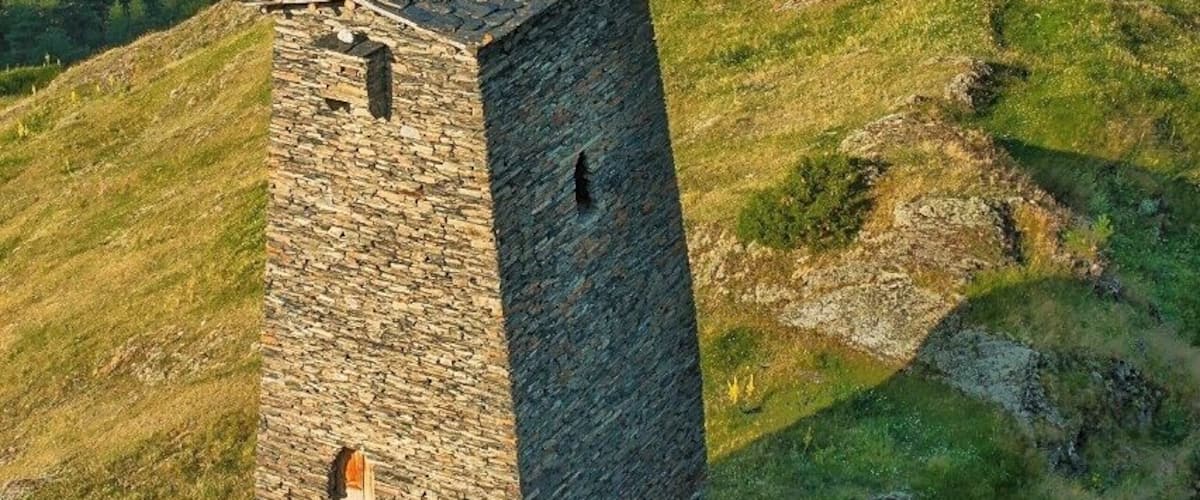 July 2010
Keselo fortress, Kvemo Omalo village, Tusheti region, Caucasus, Georgia
One of the towers of Keselo fortress in the village of Kvemo Omalo. It was built in middle ages as for protecting of this border region of Georgian kingdom.