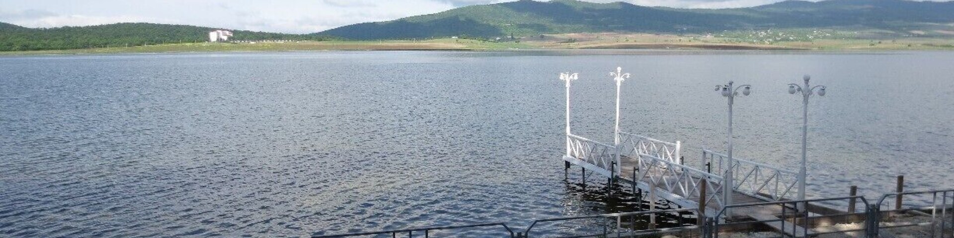 View from Bazaleti Lake in Georgia.