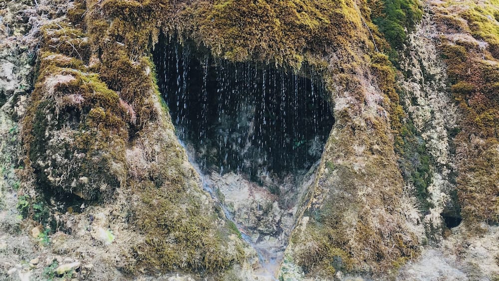 Waterfall of Love, a heart-shaped rock in Racha, mountains region in Western Georgia. #valentines day