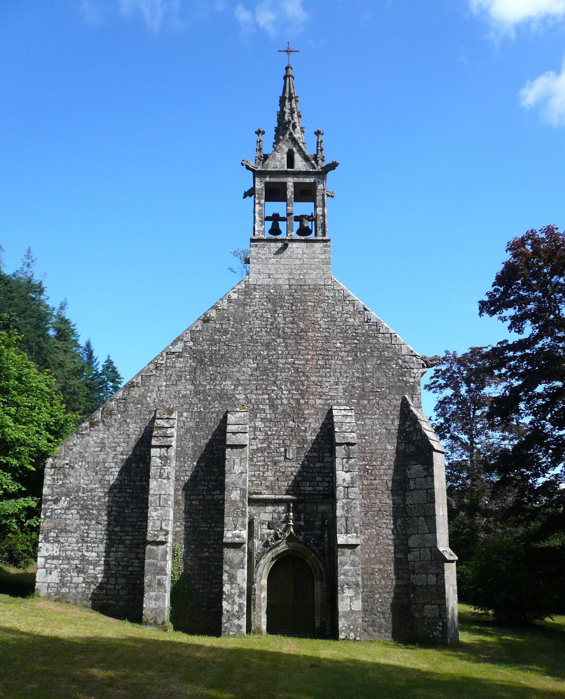 Chapel of Saint Thérèse of the Child Jesus, near Cascadec paper factory, in Scaër, Finistère, Brittany, France.