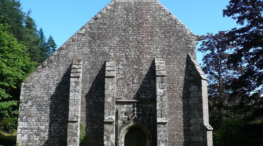Chapel of Saint Thérèse of the Child Jesus, near Cascadec paper factory, in Scaër, Finistère, Brittany, France.