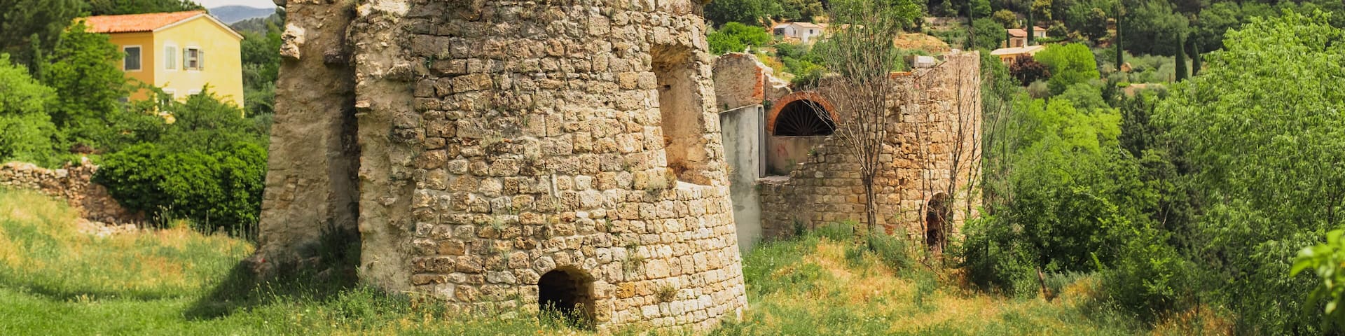 ruins of an castle in Salernes, France