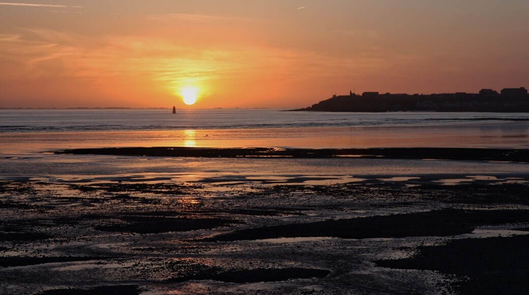 Sunset we can see Granville city to the right.