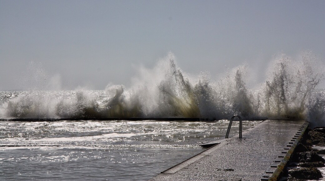 Beach pool, high tide.