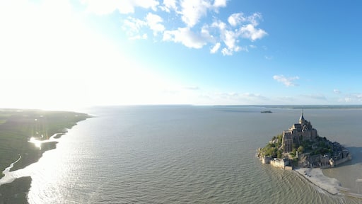 Mont Saint Michel aerial view