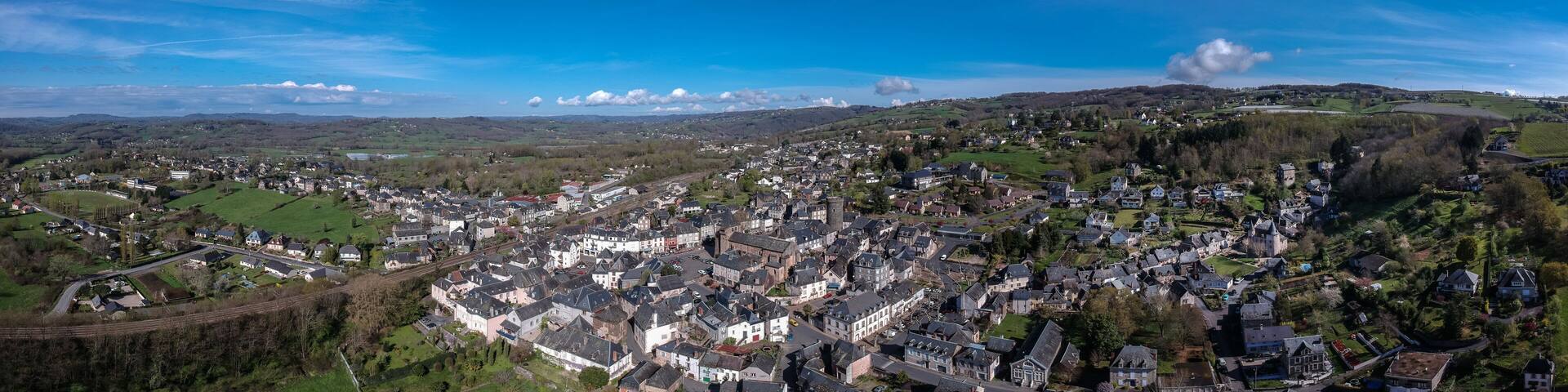 Allassac (Corrèze - France) - Vue aérienne de la cité ardoisière