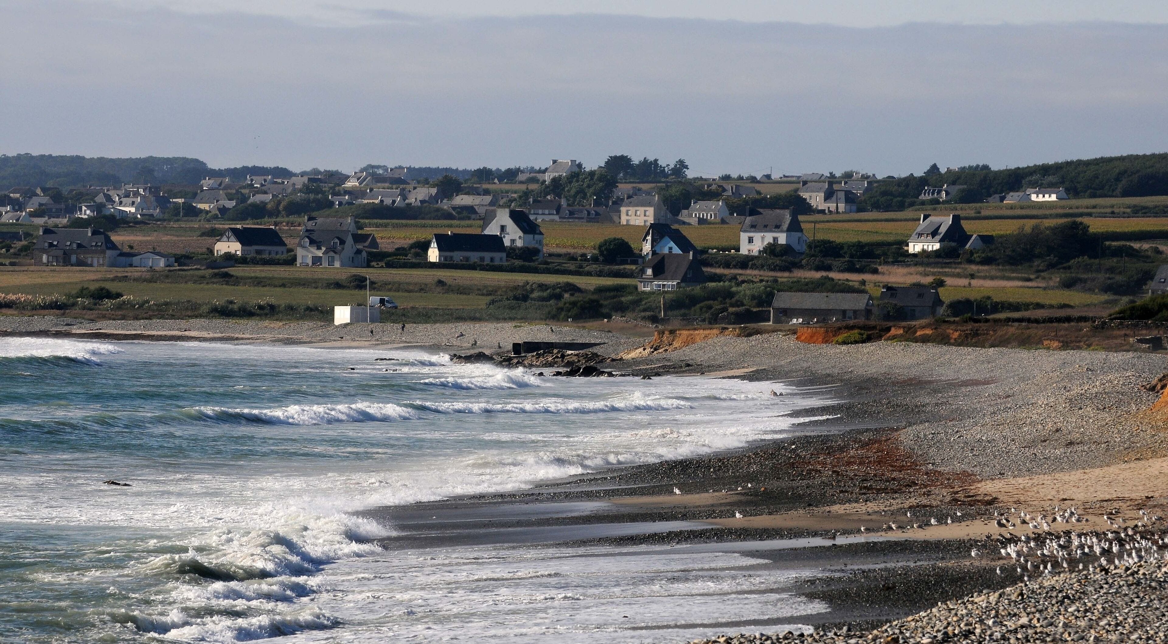 plage à plovan  en Finistère Bretagne France	
