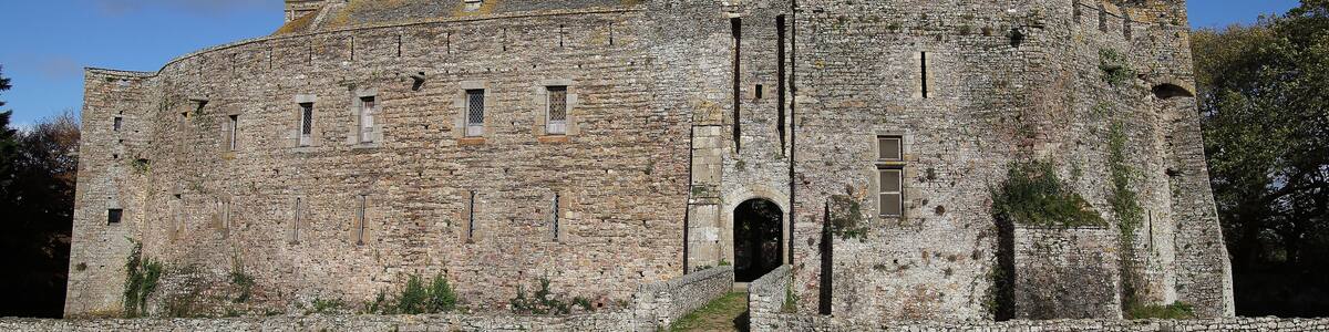 Beautiful shot of the Pirou castle in Normandy, France