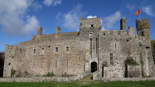 Beautiful shot of the Pirou castle in Normandy, France