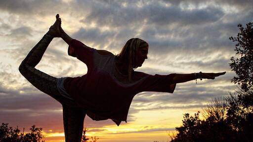 Yoga instructor after class at sunset. #raphatravel #patbailey #yogawithpb
