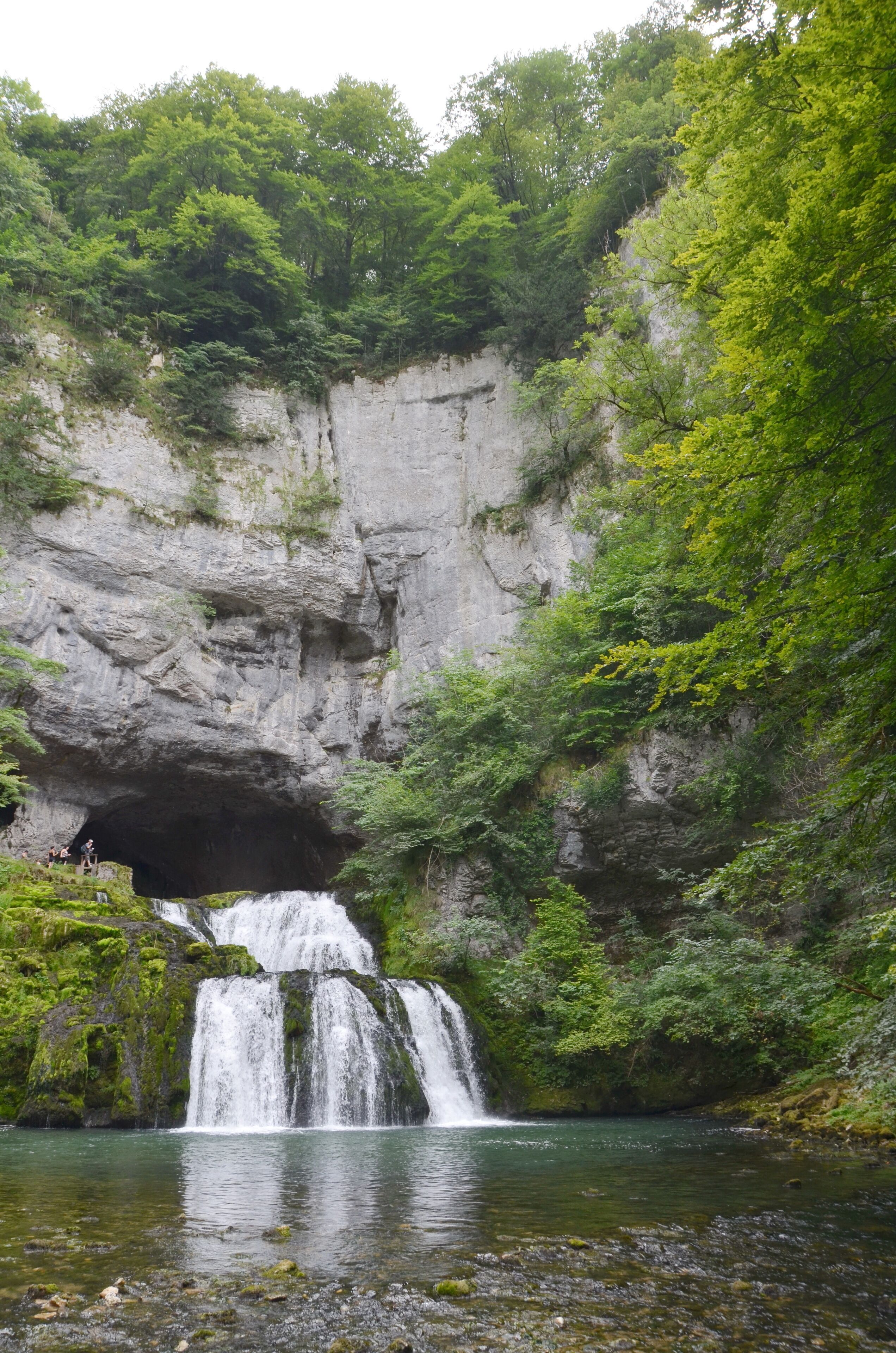 The well (source) of the Lison river as a touristic attraction