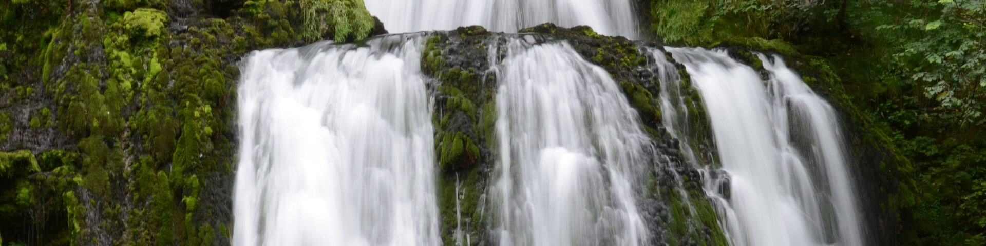 The waterfall at the start of the Lison river after the submerged traject in the limestone of the Jura