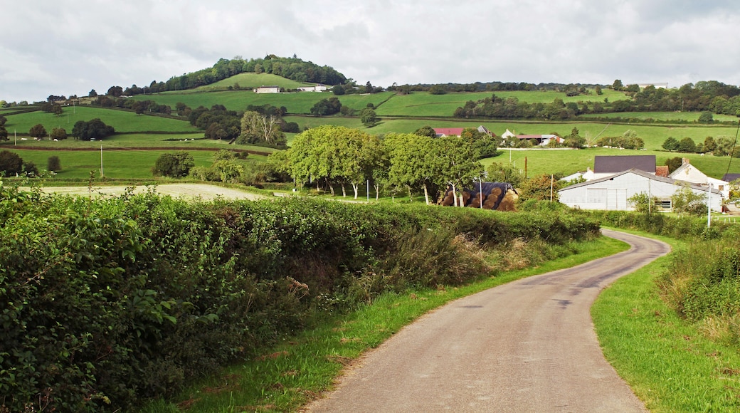 La butte de Montenoison depuis Marciges et les hameaux de Bourgareau et du Petit-Bourg