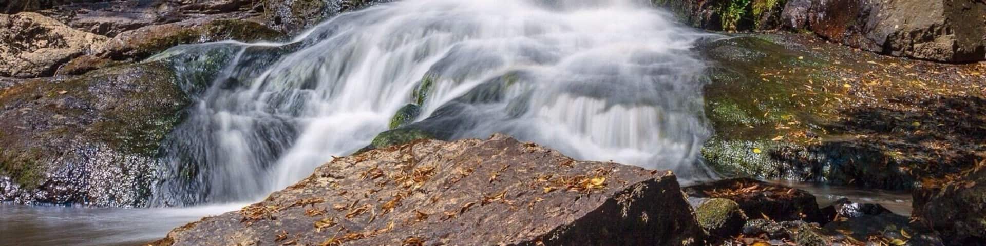 There are two waterfalls in Mortain, Grande Cascade and Petite Cascade. This is Grande Cascade, there is a beautiful walk between the two.
The Abbaye Blanche is just up the road.