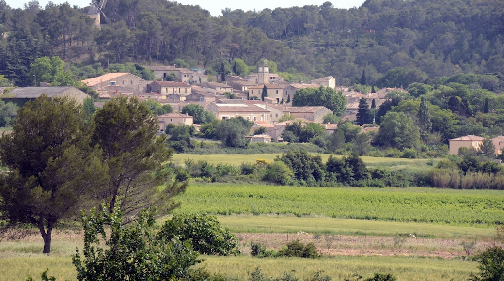 The village Langlade as seen from the cyclist old railwaytrack