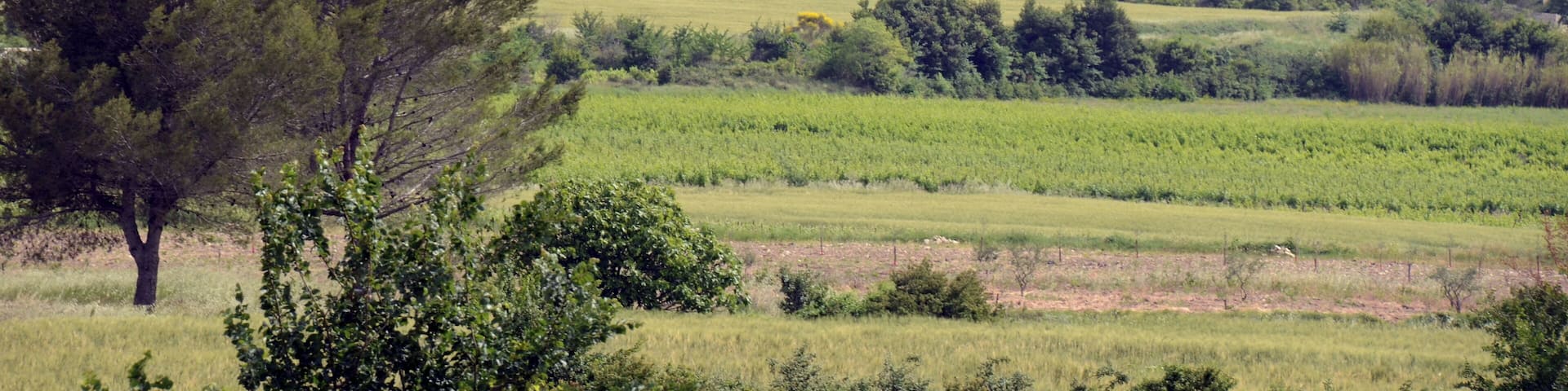The village Langlade as seen from the cyclist old railwaytrack