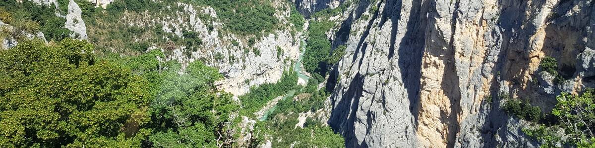 Verdon Natural Regional Park in France, the grandiose landscape and mysterious canyon Gorges du Verdon, mountain and forest