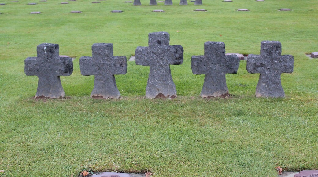The German cemetery of World War 2. A very primitive, beautifully arranged cemetery.