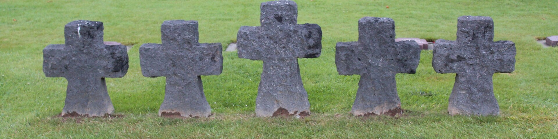 The German cemetery of World War 2. A very primitive, beautifully arranged cemetery.