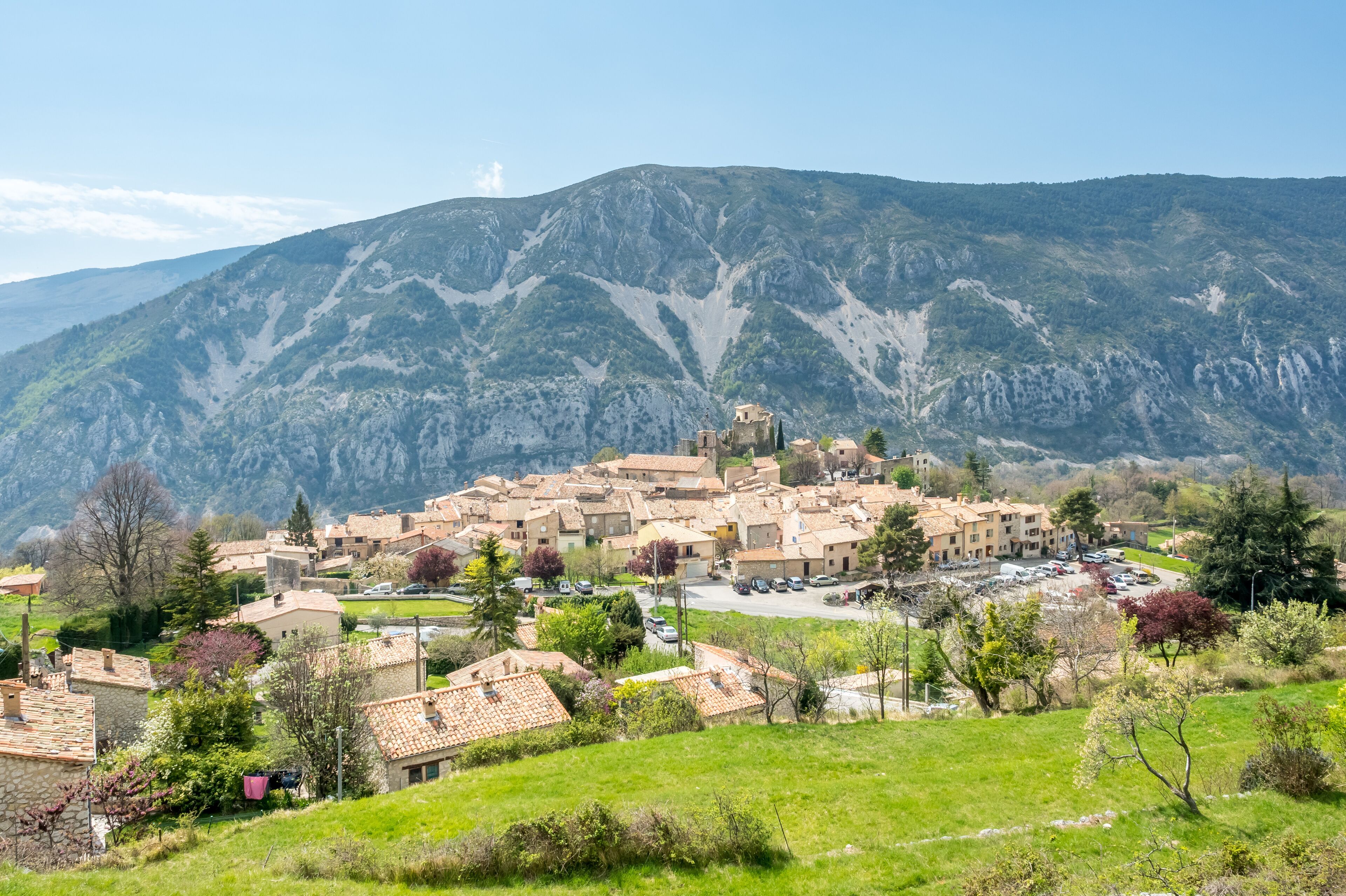 Gréolières village in France