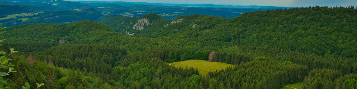 Berge des französischen Jura bei Foncine le Haut