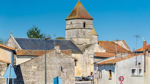 Saint Chartier of Javarzay Church in Chef-Boutonne village, France