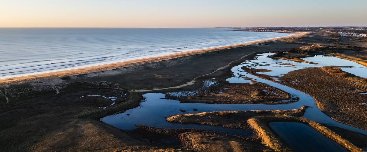 Gachere marshes in Brem sur Mer, Vendee, France