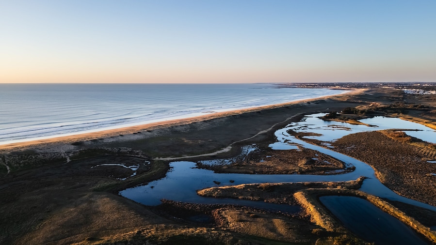 Gachere marshes in Brem sur Mer, Vendee, France