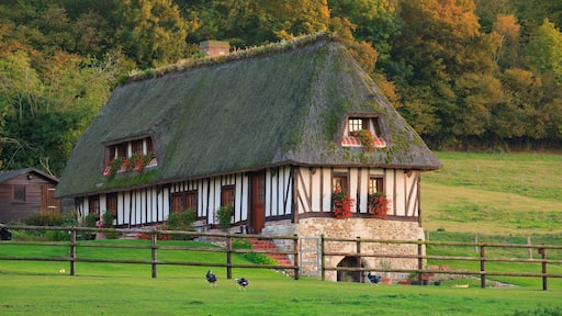 Chaumière dans le marais vernier en automne, Normandie