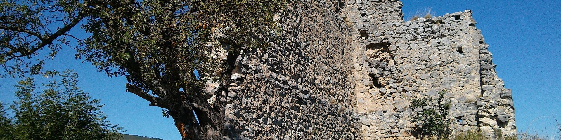 Ruines du château de Calamès (Bédeilhac-et-Aynat, Ariège).
