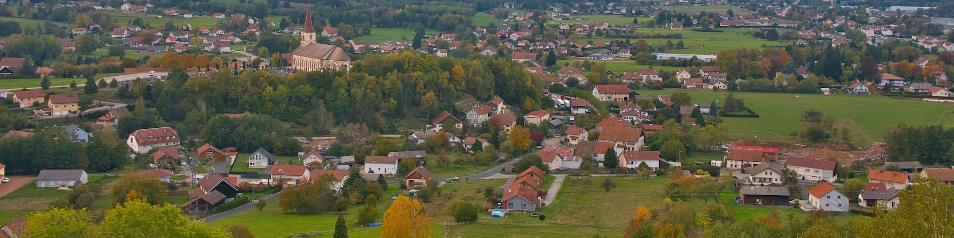 Blick vom Roche de Sphinx bei Anould in den Vogesen