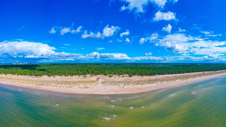 Panorama view of Yyteri beach in Finland