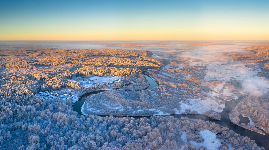 Winter aerial panorama