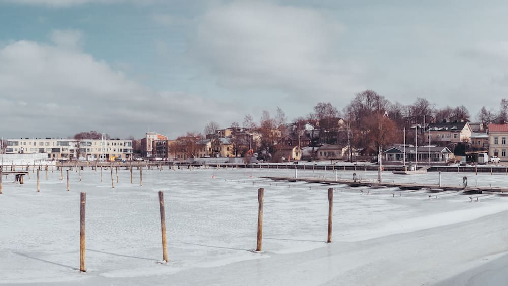 Tammisaari Raasepori marina at winter