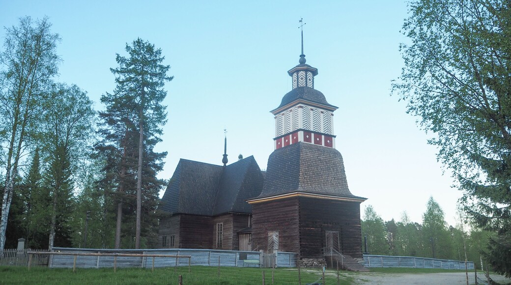 Petäjävesi Old Church at evening in summer
