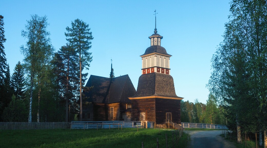 Petäjävesi Old Church at evening in summer
