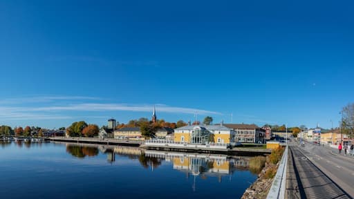 Street of Kristiinankaupunki town in Finland