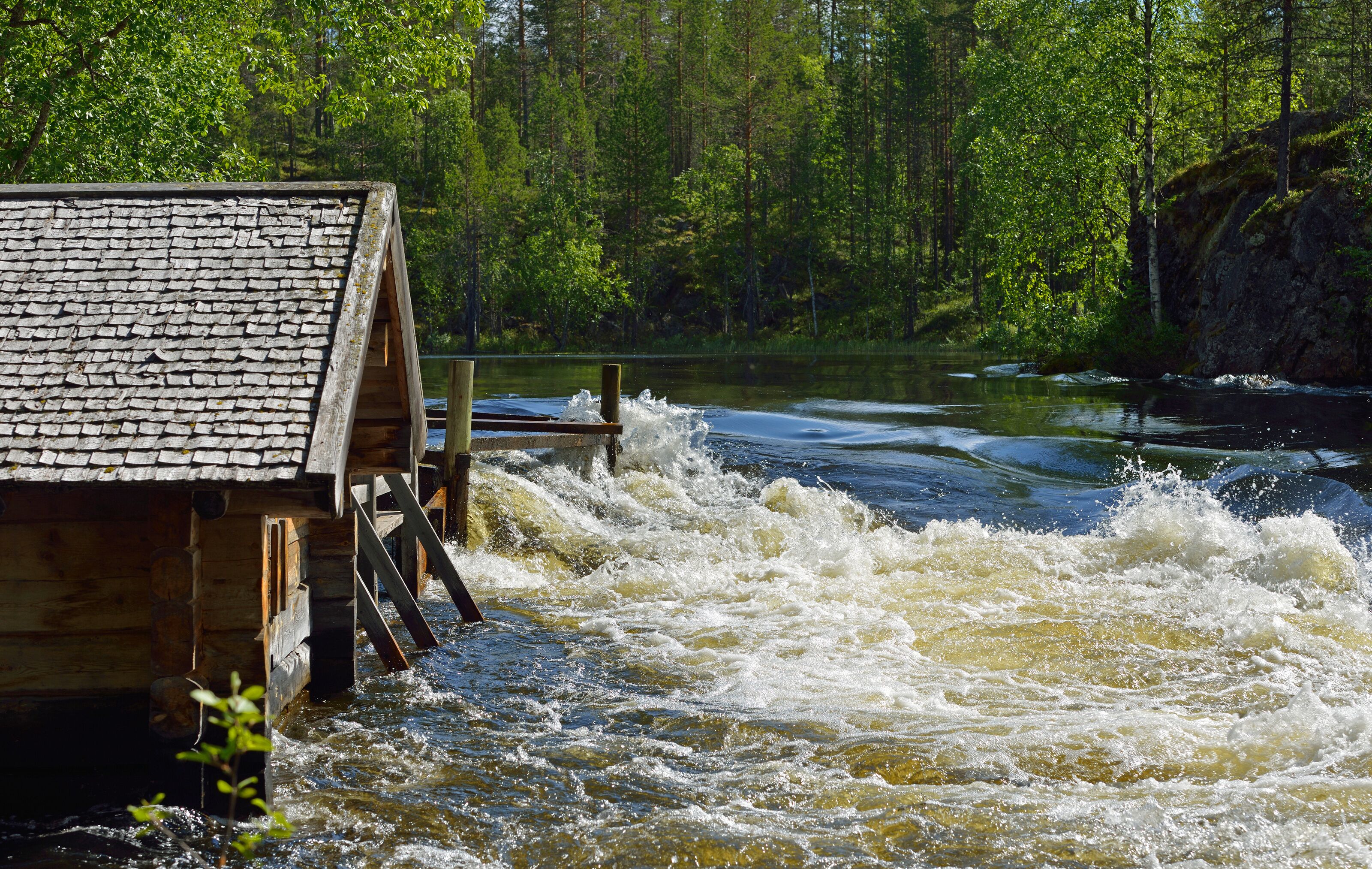 Old watermill at Myllykoski used to grind barley and rye until late 1940s