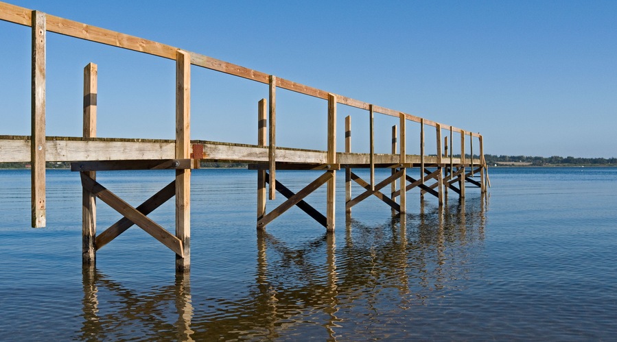 Mors / Denmark: Bathing jetty in the Limfjord