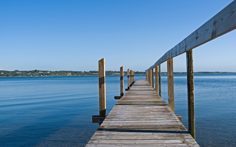 Mors / Denmark: Bathing jetty in the Limfjord