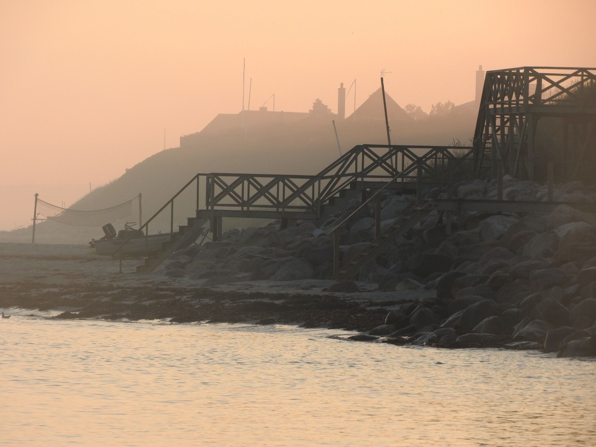 Morning light on North West beach in september