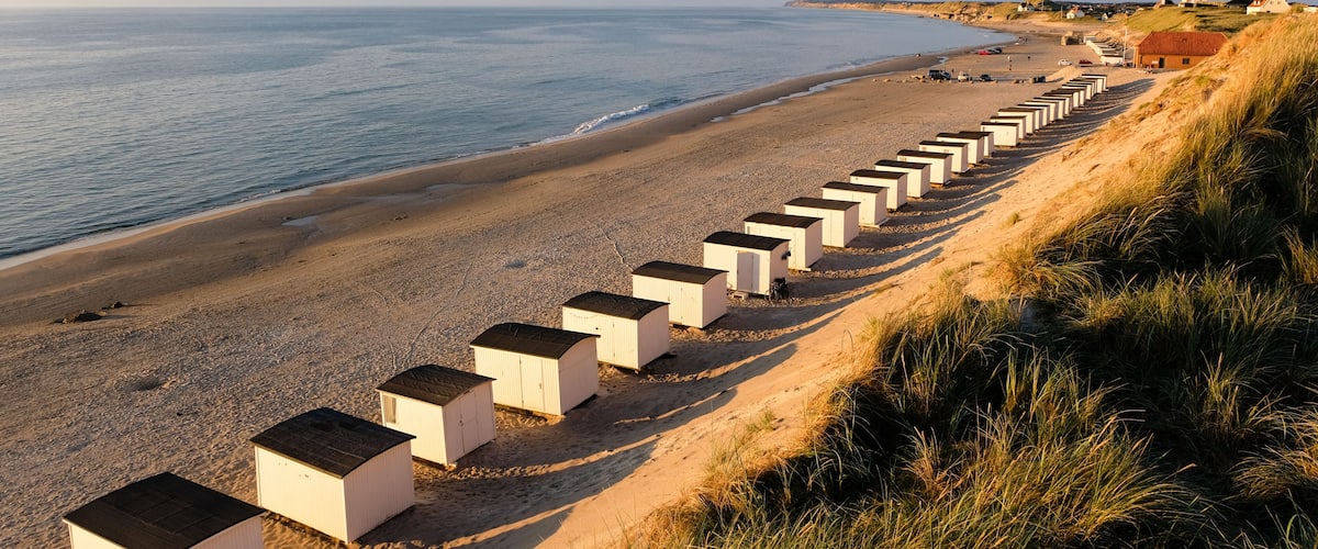 Sunset on the Coast of northern Jutland, Denmark, Europe